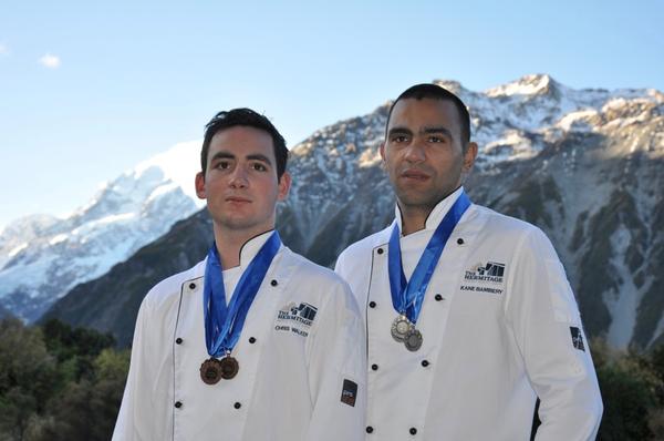 The Hermitage Hotel's Chris Walker (3rd) and Kane Bambery winner of the Chef of the region category at Salon Culinaire.